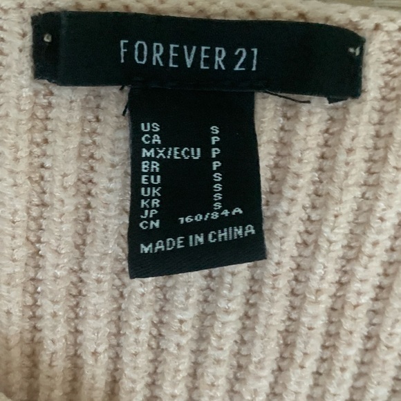 Forever 21 Ribbed Knit Crop Top in Soft Pink Size S - Picture 2 of 4